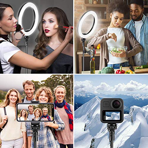 UPhitnis 10" Ring Light with Tripod Stand & Phone Holder, Selfie Ring Light with 63" Tripod Stand with 3 Light Modes & 10 Brightness Level for YouTube/Instagram/Video/Photography/Live Streaming…