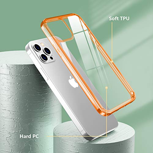 Temdan Clear Case Compatible with iPhone 12 Case/iPhone 12 Pro Case, Non-Yellowing Shockproof Protective Phone Case- Slim Thin