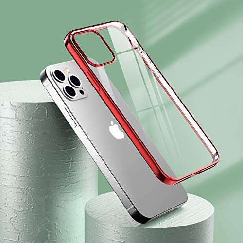 Temdan Clear Case Compatible with iPhone 12 Case/iPhone 12 Pro Case, Non-Yellowing Shockproof Protective Phone Case- Slim Thin