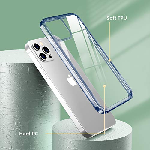 Temdan Clear Case Compatible with iPhone 12 Case/iPhone 12 Pro Case, Non-Yellowing Shockproof Protective Phone Case- Slim Thin