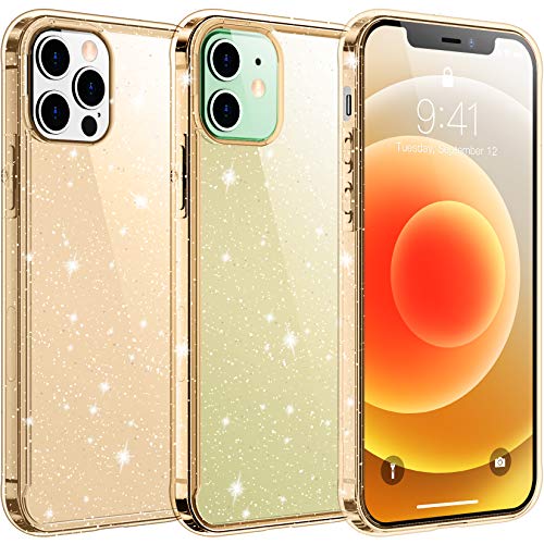 Temdan Clear Case Compatible with iPhone 12 Case/iPhone 12 Pro Case, Non-Yellowing Shockproof Protective Phone Case- Slim Thin