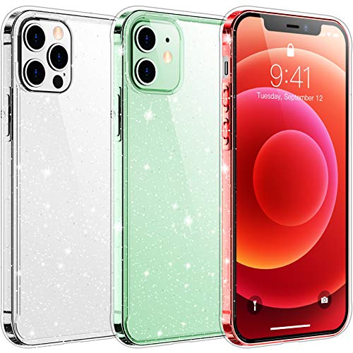 Temdan Clear Case Compatible with iPhone 12 Case/iPhone 12 Pro Case, Non-Yellowing Shockproof Protective Phone Case- Slim Thin