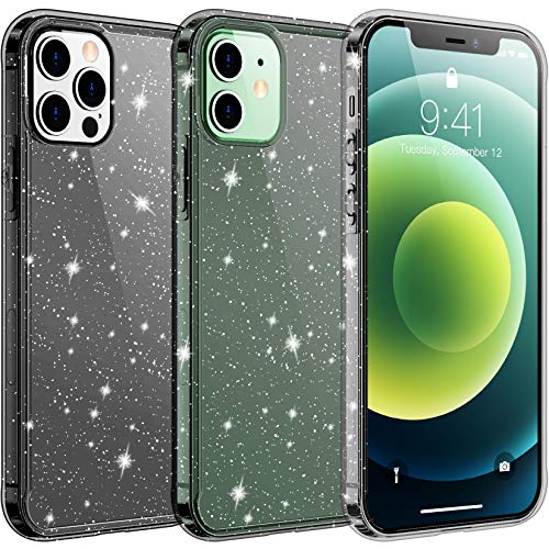 Temdan Clear Case Compatible with iPhone 12 Case/iPhone 12 Pro Case, Non-Yellowing Shockproof Protective Phone Case- Slim Thin