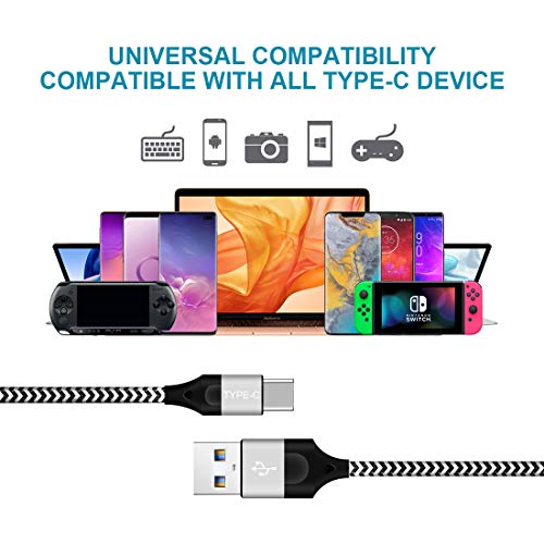 USB Type C Cable Fast Charge 2M 2M,3A Charger Charging Lead for Samsung Galaxy A50 A70 A51 A71 5G A41 A21S A31 A80 A40 A42 A32 A90 Note 9 8 10 20 A20E