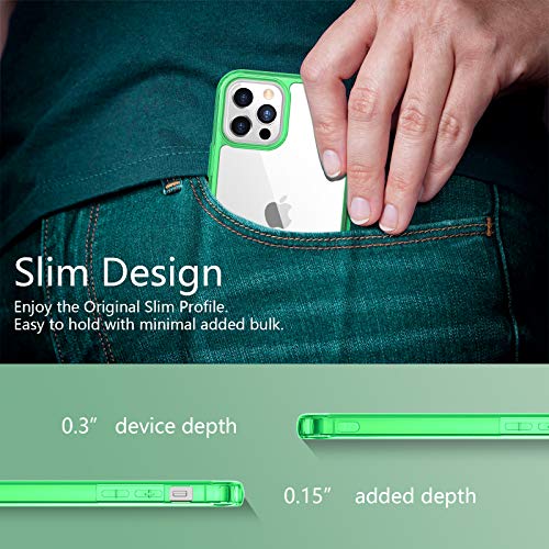 Temdan Clear Case Compatible with iPhone 12 Case/iPhone 12 Pro Case, Non-Yellowing Shockproof Protective Phone Case- Slim Thin