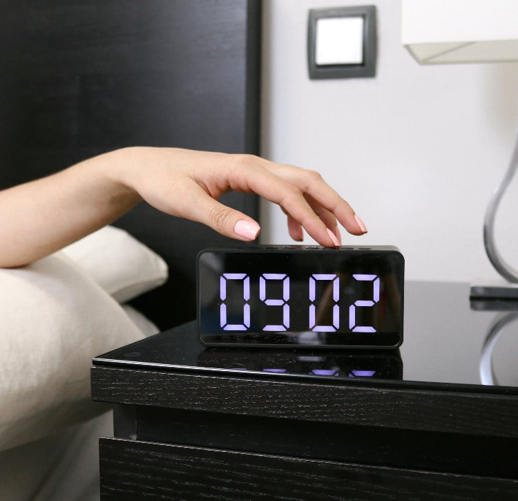 5-in-1 Wireless Speaker with Alarm Clock & Charger