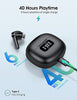 Bluetooth Headphones, Wireless Earbuds Bluetooth 5.1, Powerful Bass, 40 Hours Playtime with Charging Case, IPX7 Waterproof, Earphones Suitable for Work, Games and Sports (Black)