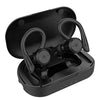 Bluetooth Headphones True Wireless Earbuds with Charging Case IPX7 Waterproof Premium HI-FI Stereo Sound Earphones Built-in Mic In-Ear Headsets Deep Bass for Sport Running Black