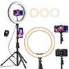 UPhitnis 10" Ring Light with Tripod Stand & Phone Holder, Selfie Ring Light with 63" Tripod Stand with 3 Light Modes & 10 Brightness Level for YouTube/Instagram/Video/Photography/Live Streaming…