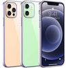 Temdan Clear Case Compatible with iPhone 12 Case/iPhone 12 Pro Case, Non-Yellowing Shockproof Protective Phone Case- Slim Thin