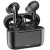 Hybrid Active Noise Cancelling Wireless Earbuds, ANC in-Ear Detection Headphones, IPX6 Waterproof Bluetooth 5.2 Stereo Earphones, Immersive Sound Premium Deep Bass Headset Black