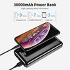 Power Bank 30000mAh Huge Capacity Portable Charger, External Battery with 2 USB Output & Input Ports USB-C Fast Charging Battery Pack for Smartphone Samsung Huawei and More
