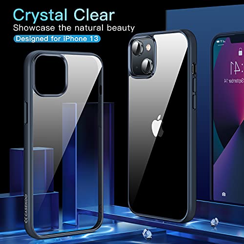 CASEKOO Crystal Clear Designed for iPhone 13 Case, [Not Yellowing] [Military Grade Drop Protection] Shockproof Protective Phone Case 6.1 inch 2021 (Clear)