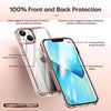3 in 1 Defender Designed for iPhone 13 Case 6.1 Inch, with 2 Pack Tempered Glass Screen Protector + 2 Pack Camera Lens Protector
