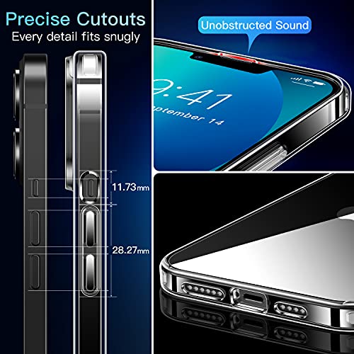 CASEKOO Crystal Clear Designed for iPhone 13 Case, [Not Yellowing] [Military Grade Drop Protection] Shockproof Protective Phone Case 6.1 inch 2021 (Clear)