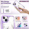 3 in 1 Defender Designed for iPhone 13 Case 6.1 Inch, with 2 Pack Tempered Glass Screen Protector + 2 Pack Camera Lens Protector