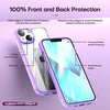 3 in 1 Defender Designed for iPhone 13 Case 6.1 Inch, with 2 Pack Tempered Glass Screen Protector + 2 Pack Camera Lens Protector