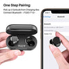 Wireless Earbuds Bluetooth Headphones Premium Fidelity Sound Quality Wireless Charging Case Digital LED Intelligence Display IPX8 Waterproof Earphones Built-in Mic Headset for Sport Black