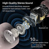 Wireless Earbuds Bluetooth Headphones Premium Fidelity Sound Quality Wireless Charging Case Digital LED Intelligence Display IPX8 Waterproof Earphones Built-in Mic Headset for Sport Black